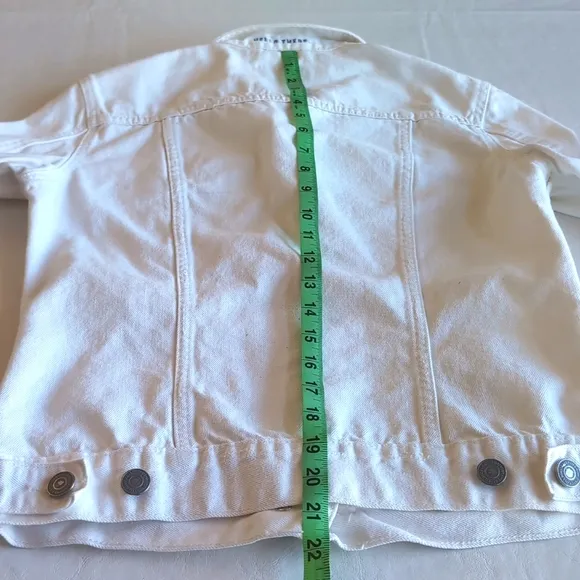 Marine Layer Gigi Long Sleeved White Denim Jean Jacket Women's Size XS