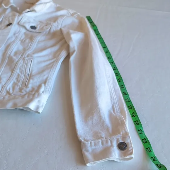 Marine Layer Gigi Long Sleeved White Denim Jean Jacket Women's Size XS
