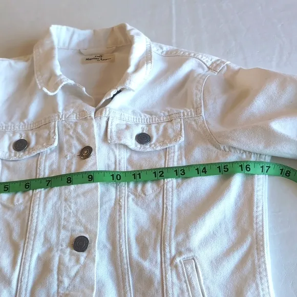 Marine Layer Gigi Long Sleeved White Denim Jean Jacket Women's Size XS