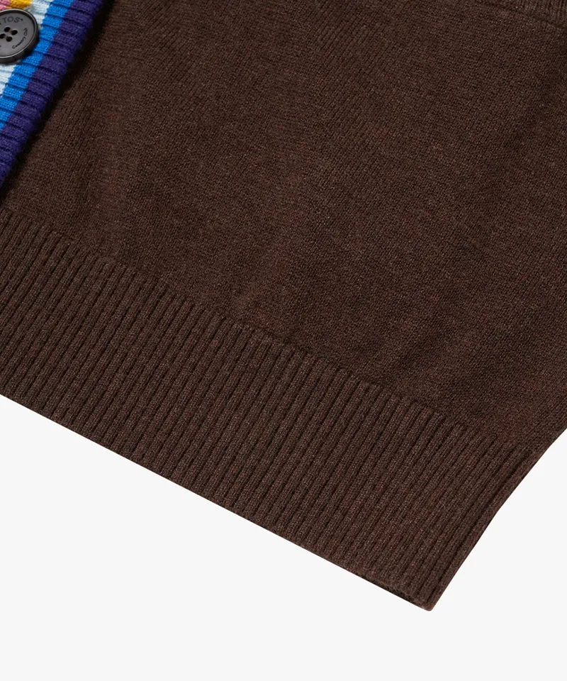 MCC Women's V-Neck Knit Cardigan - Brown