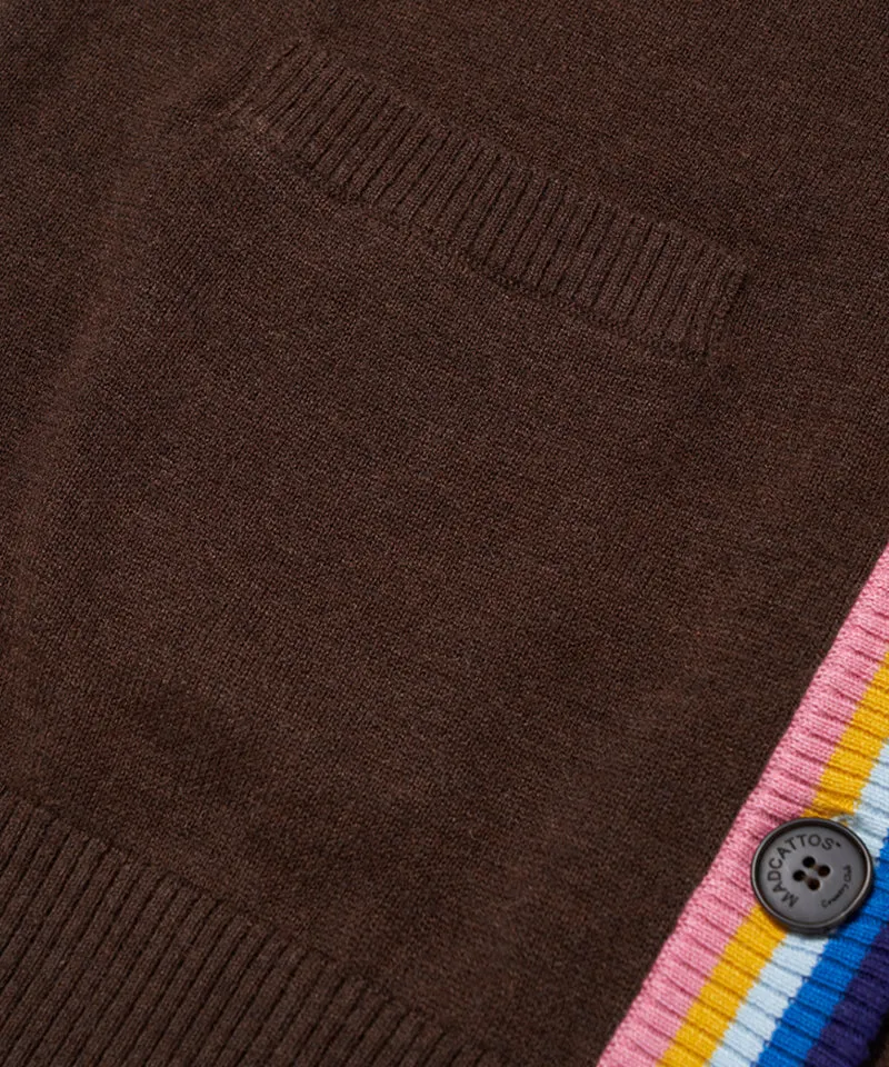 MCC Women's V-Neck Knit Cardigan - Brown
