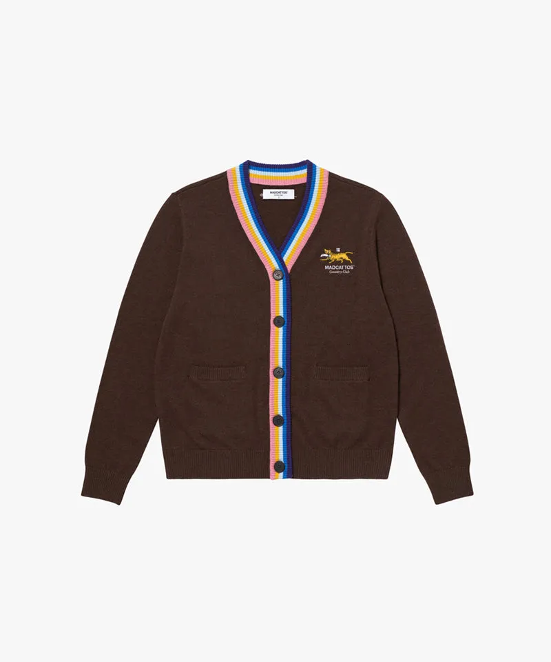 MCC Women's V-Neck Knit Cardigan - Brown