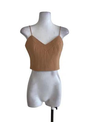 Medallion Waffle V Neck Top