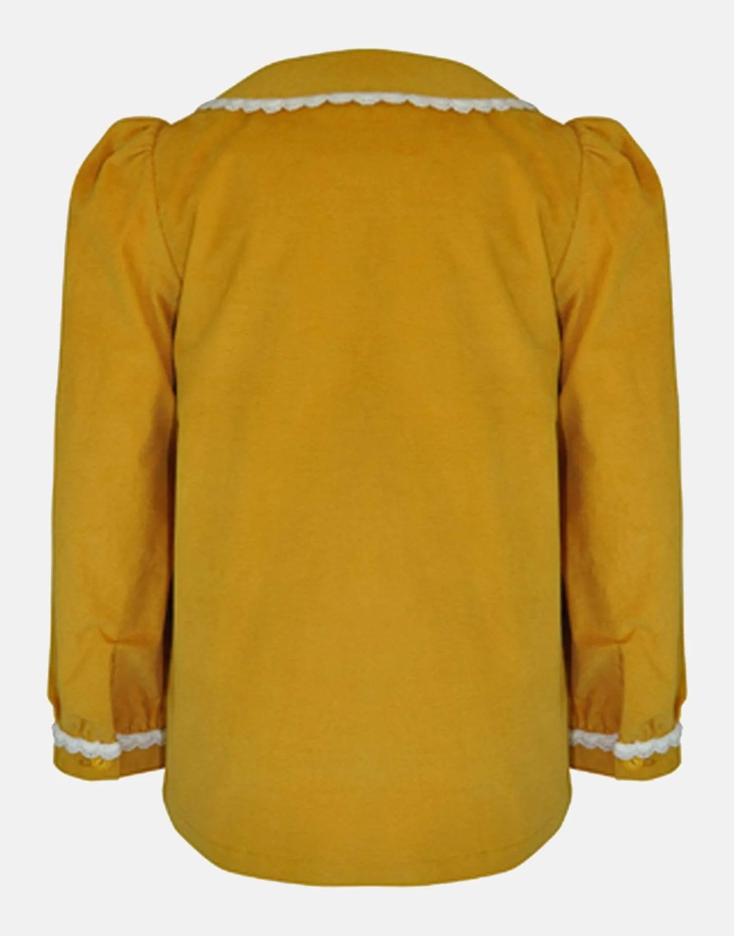 Millicent: Mustard collar blouse