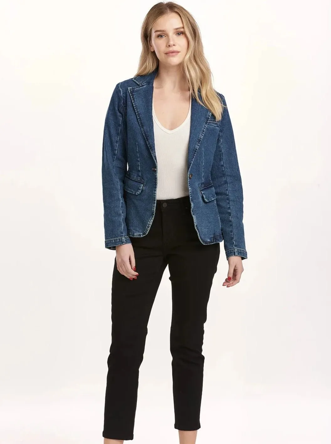 Minah Denim Blazer Jacket