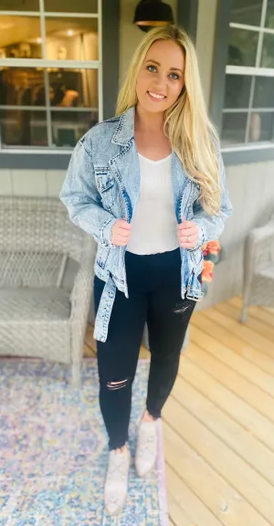 Moto Denim Jacket