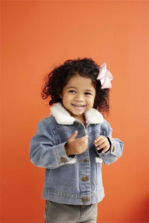 Mud Pie Kids Denim Sherpa Jacket