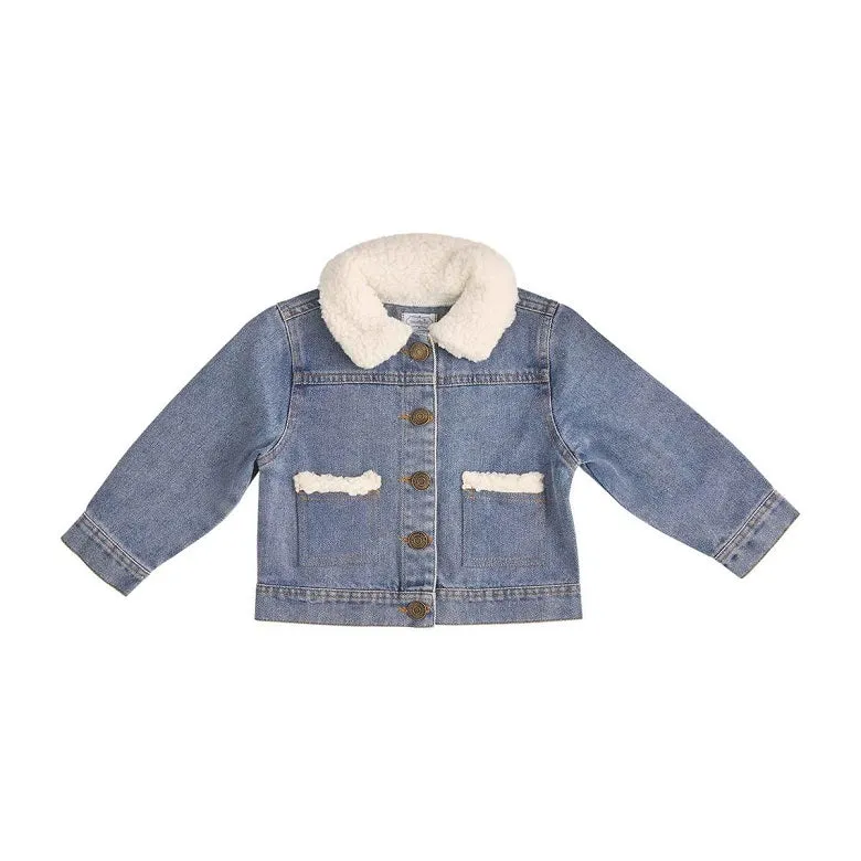 Mud Pie Kids Denim Sherpa Jacket