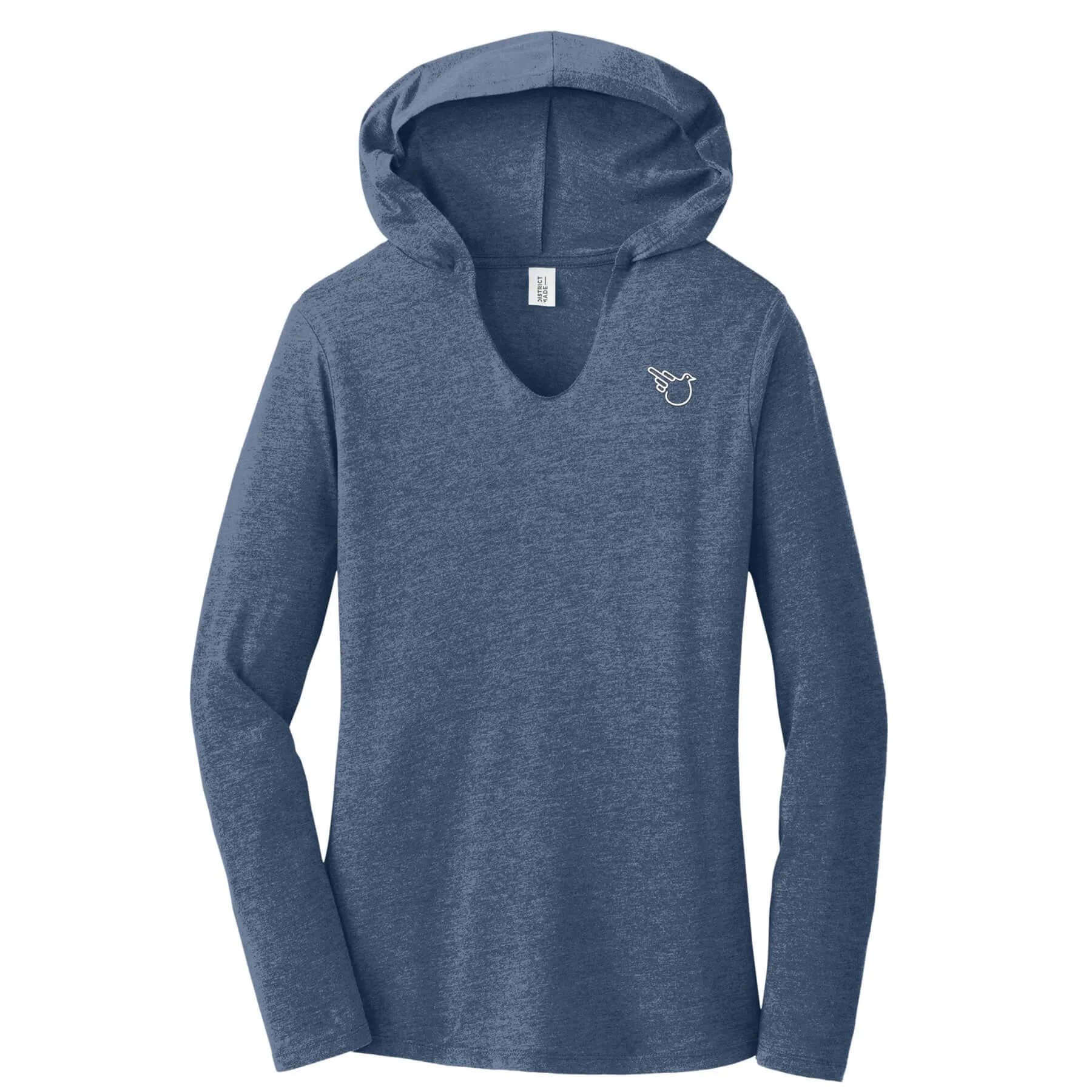 Navy V-Neck Triblend Hoodie
