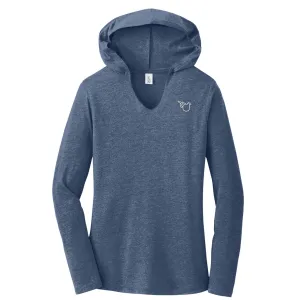 Navy V-Neck Triblend Hoodie