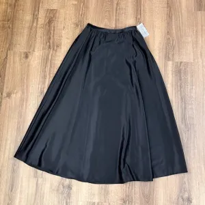 NEW Adrianna Papell Evening Black Satin Maxi Skirt Sz 12