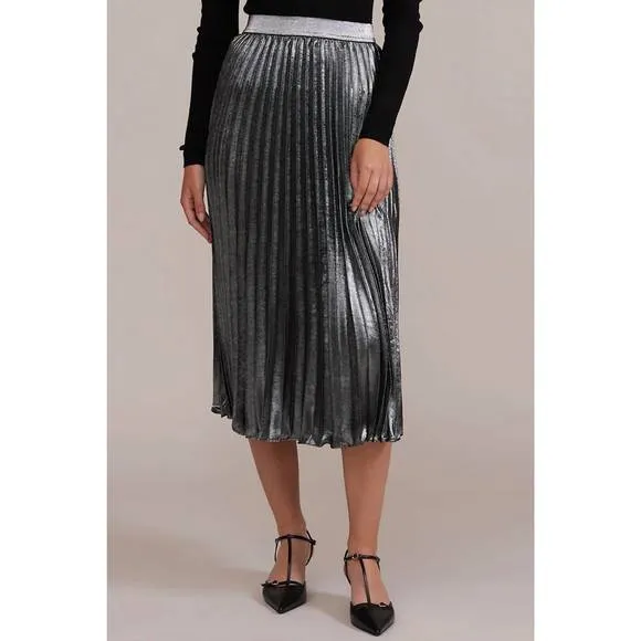 NEW LUCY PARIS adeline pleated skirt in charcoal
