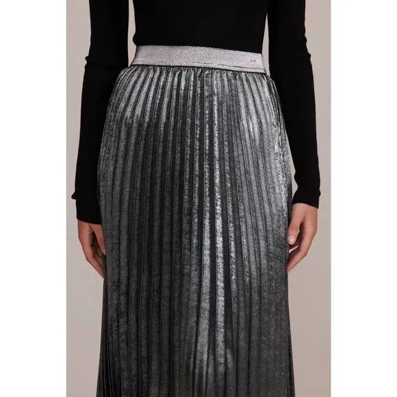 NEW LUCY PARIS adeline pleated skirt in charcoal