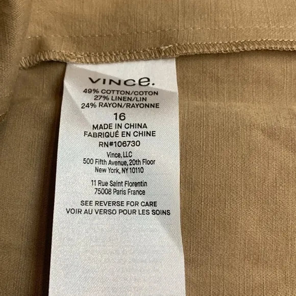 NWOT Vince Pleated A-Line Skirt in Sandshell Size 16