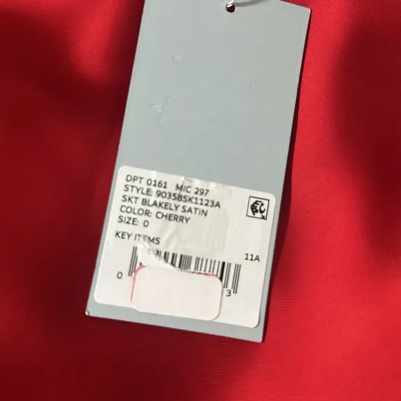 NWT Antonio Melani Blakely Coordinating A-line Satin Skirt