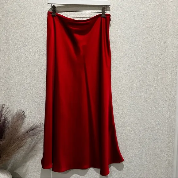 NWT Antonio Melani Blakely Coordinating A-line Satin Skirt