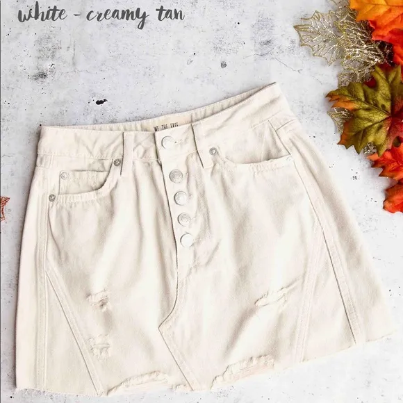 NWT Free People Denim A-Line Skirt