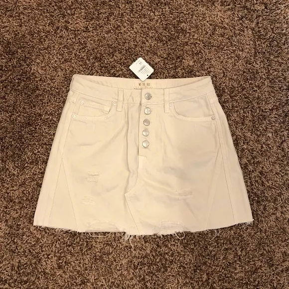 NWT Free People Denim A-Line Skirt