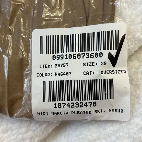 NWT J. Crew Gwyneth pleated midi slip skirt in Camel BN757