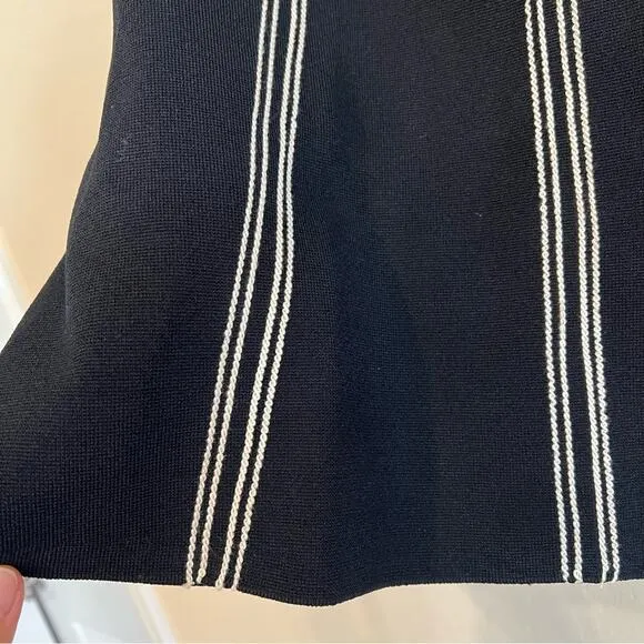 NWT Sandro Paris black knit Eudine a-line mini skirt