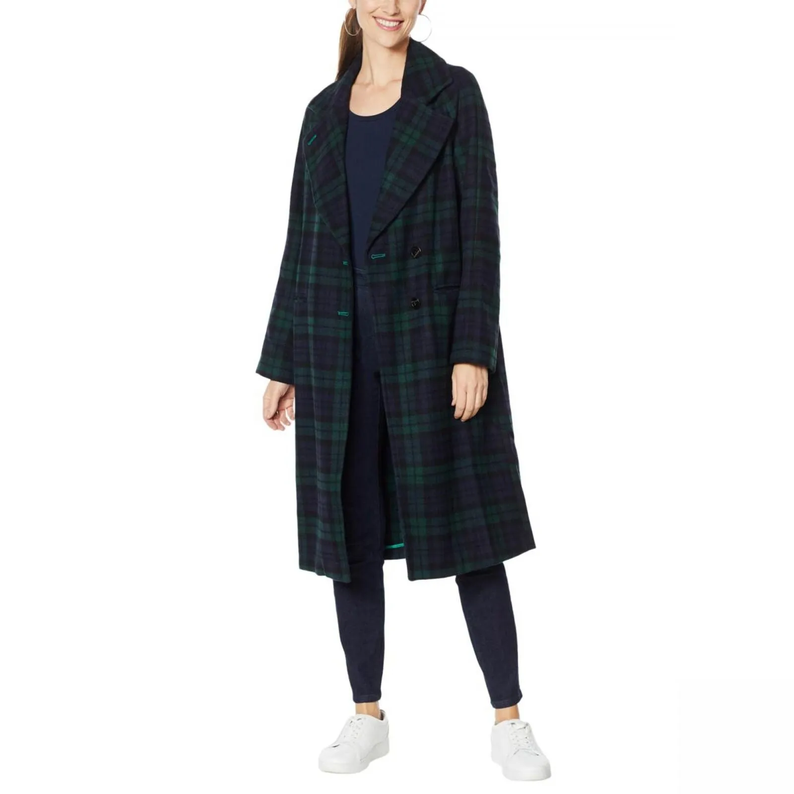 NWT With The Girls By Avec Les Filles Double Face Star-Print Raglan Coat. 712046