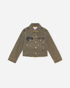 Overdyed Heavy Denim Jacket - Shitake