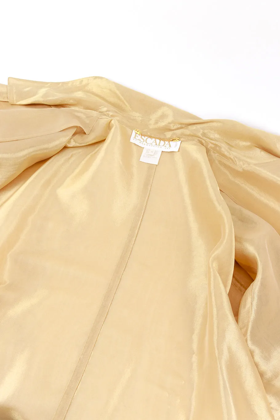 Oversized Golden Silk Trench Coat