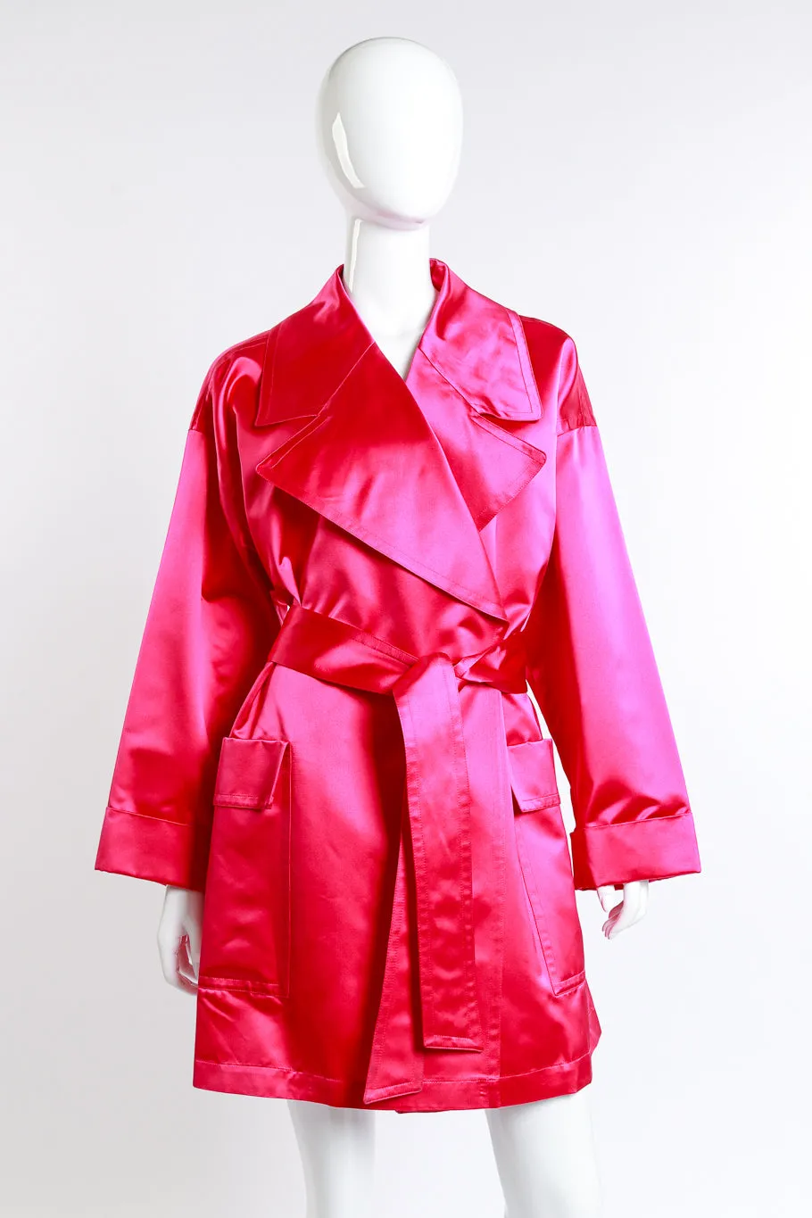 Oversized Silk Trench Coat