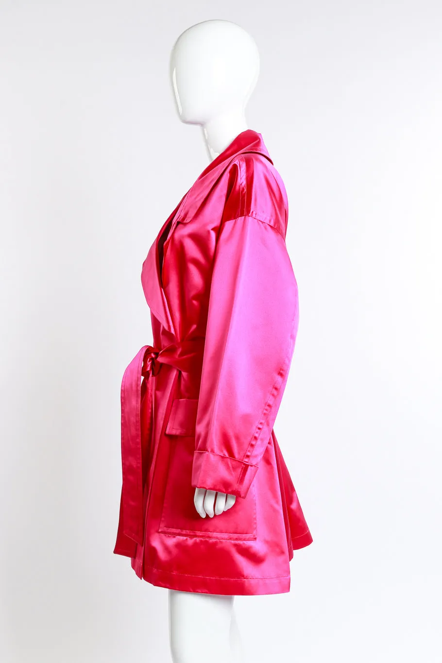 Oversized Silk Trench Coat