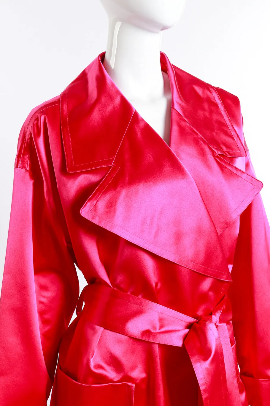 Oversized Silk Trench Coat