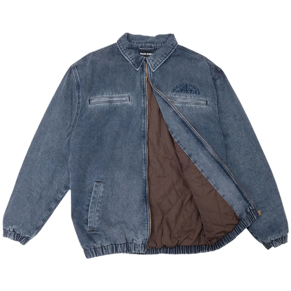 Pass~Port Vineyard Birds Denim Delivery Jacket Washed Indigo