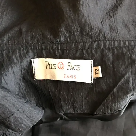 Pile Ou Face Fitted Black Trench Coat