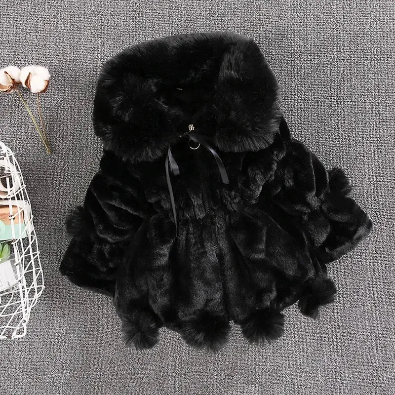 Plush girls coat