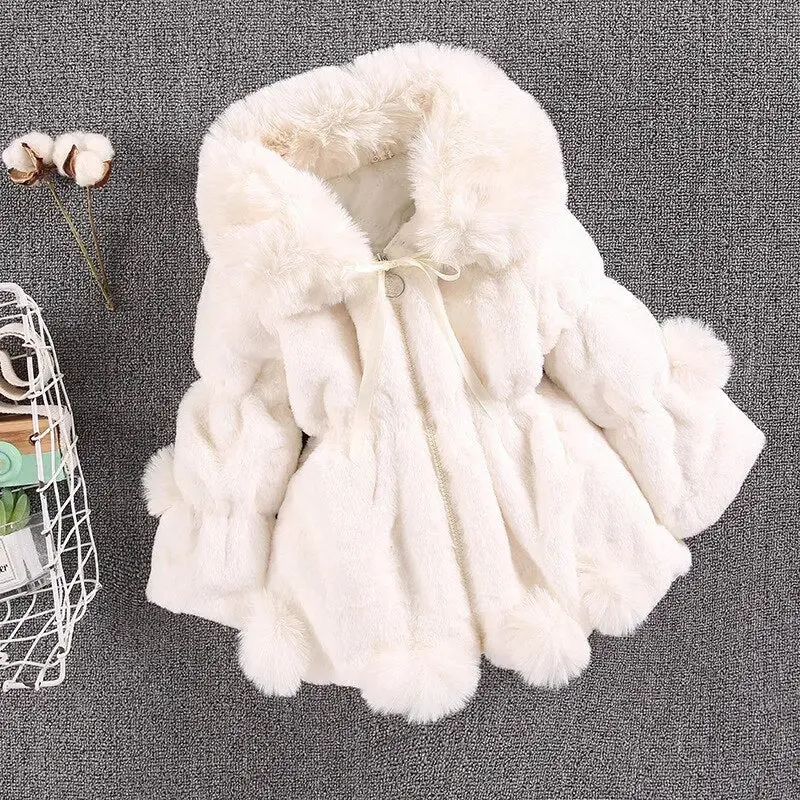 Plush girls coat