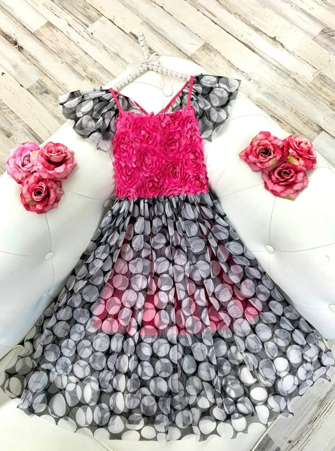 Pretty Perfect Textured Tutu Maxi Dress
