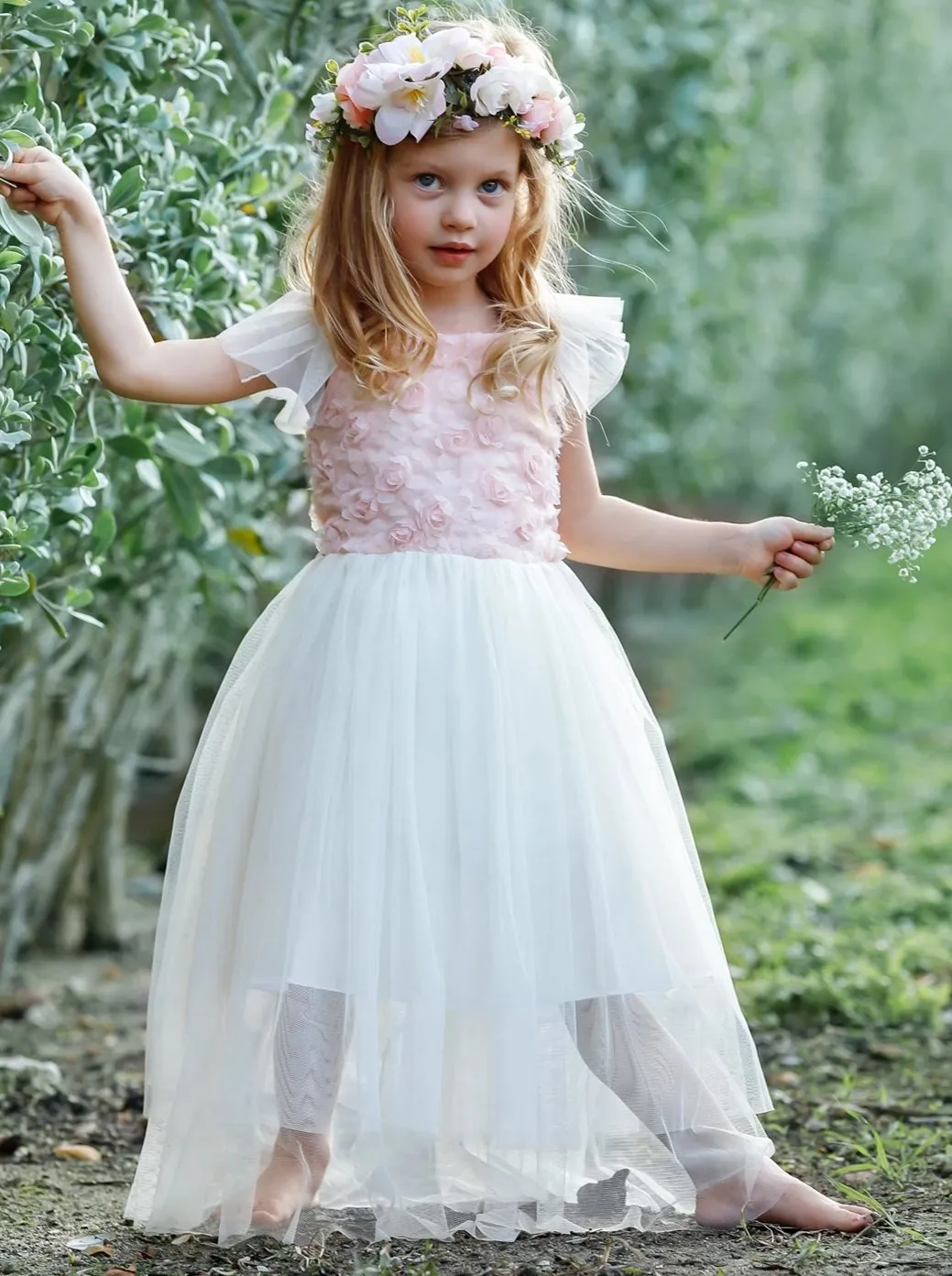 Pretty Perfect Textured Tutu Maxi Dress