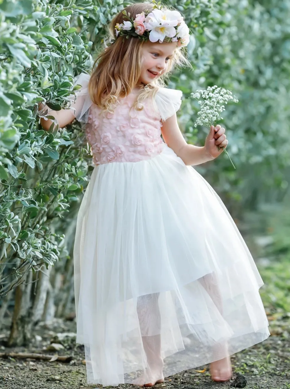 Pretty Perfect Textured Tutu Maxi Dress