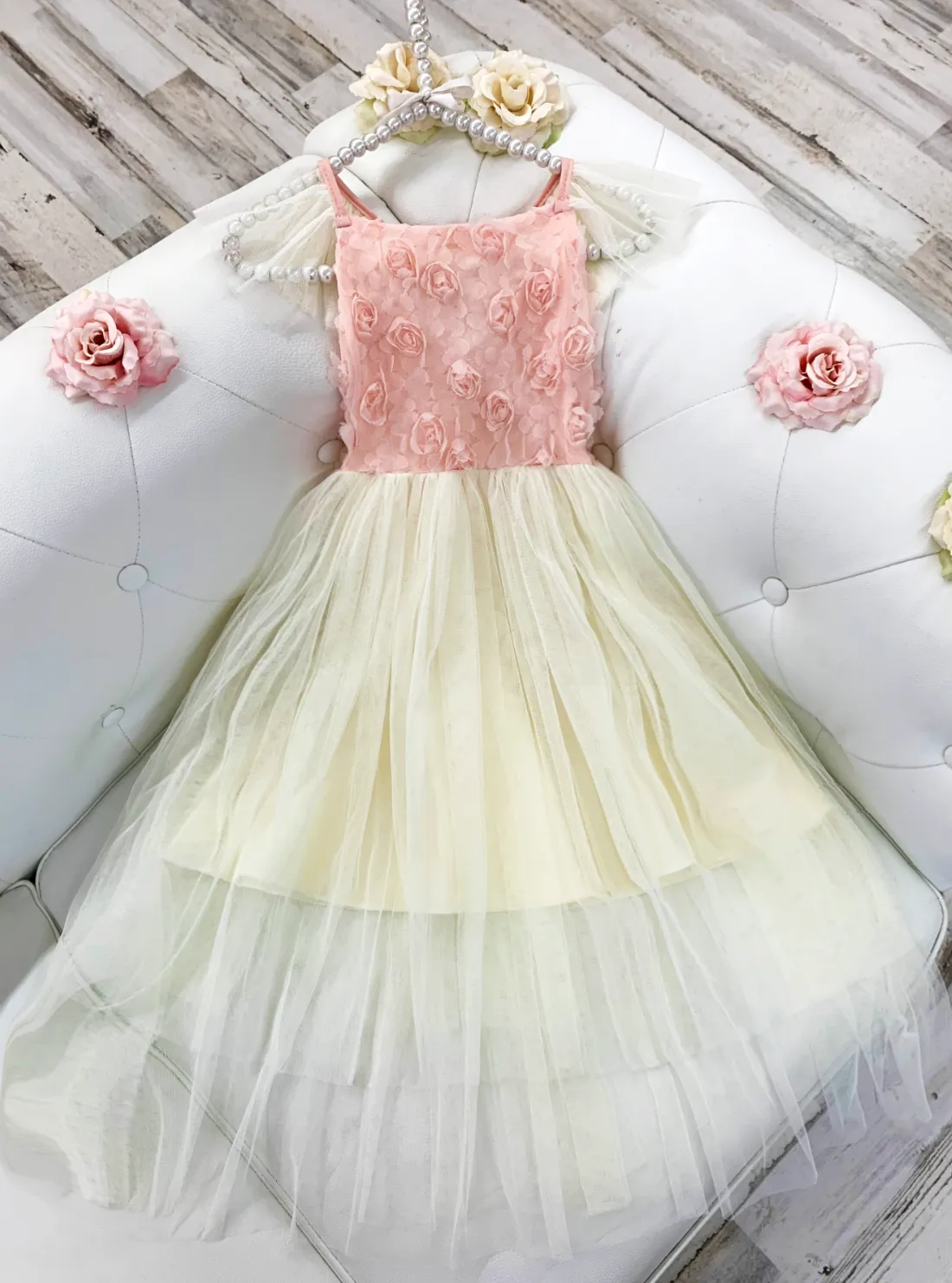 Pretty Perfect Textured Tutu Maxi Dress