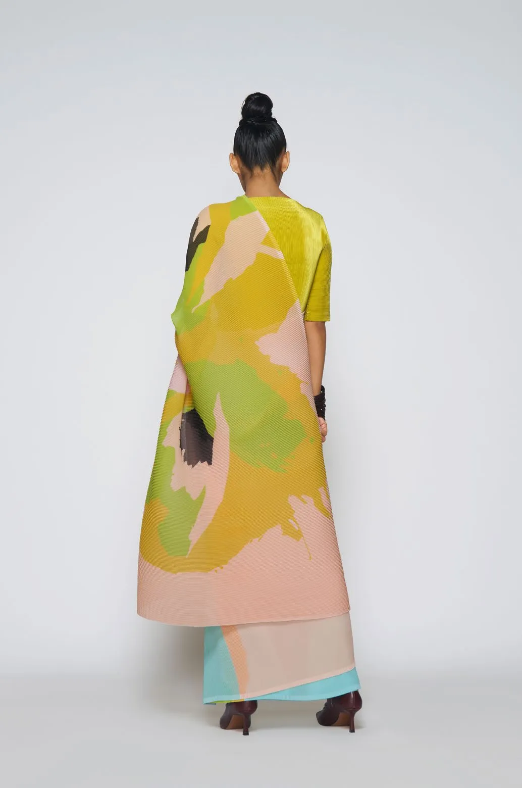 Printed Pleated Sari