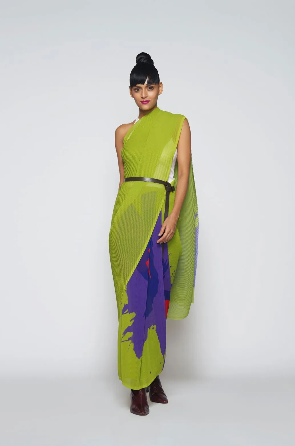 Printed Pleated Sari