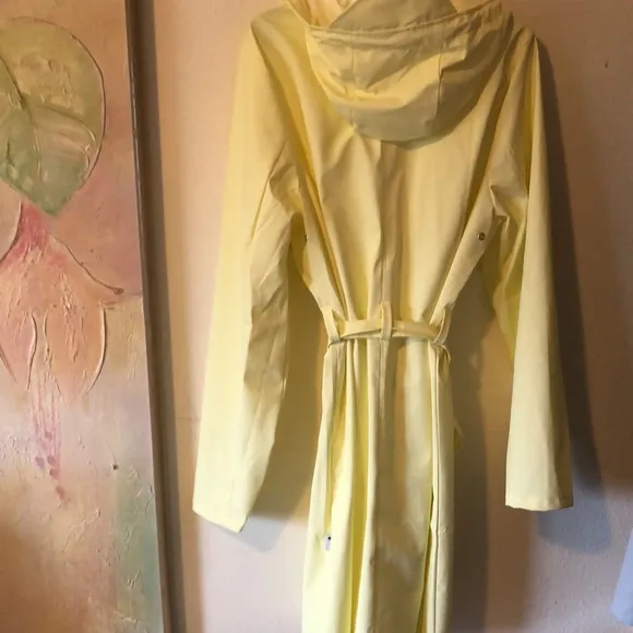 Rains Curve -hooded Trench Rain-coat with belt size XL New!
