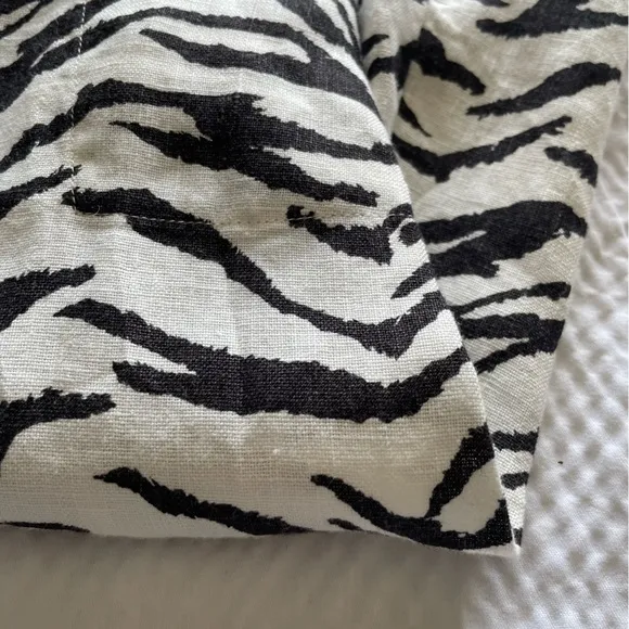 Reformation Linen zebra print Midi A-Line Skirt