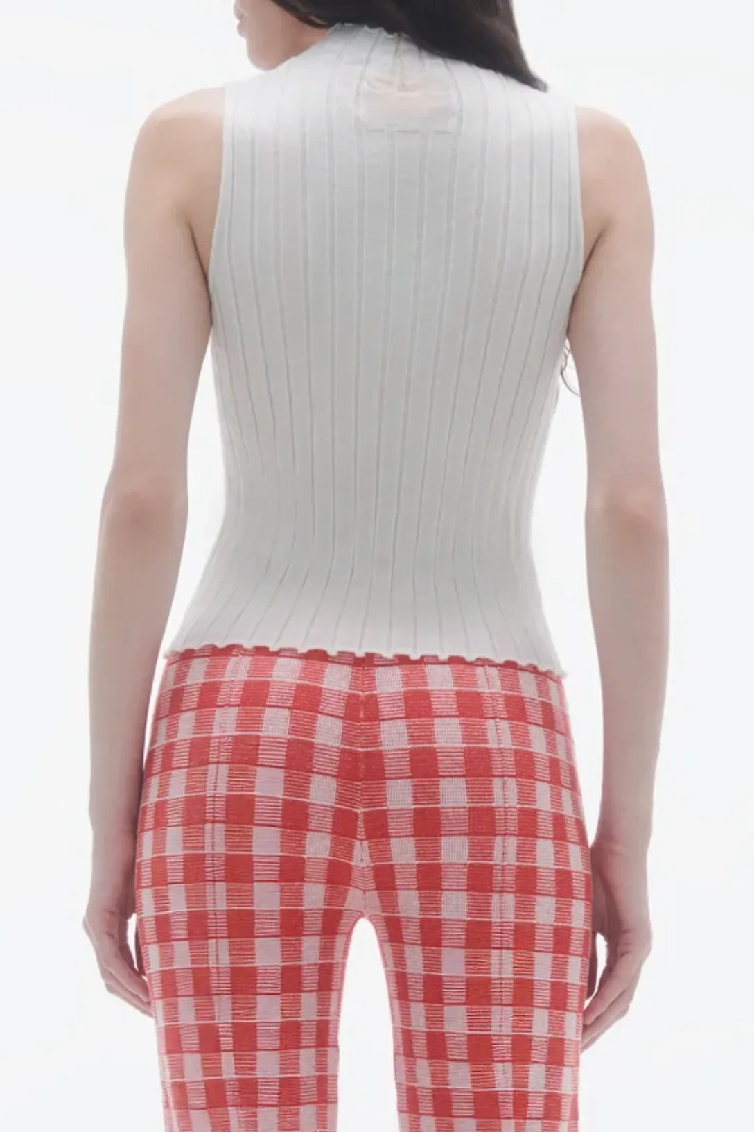 Rib Mockneck Shell | Cream