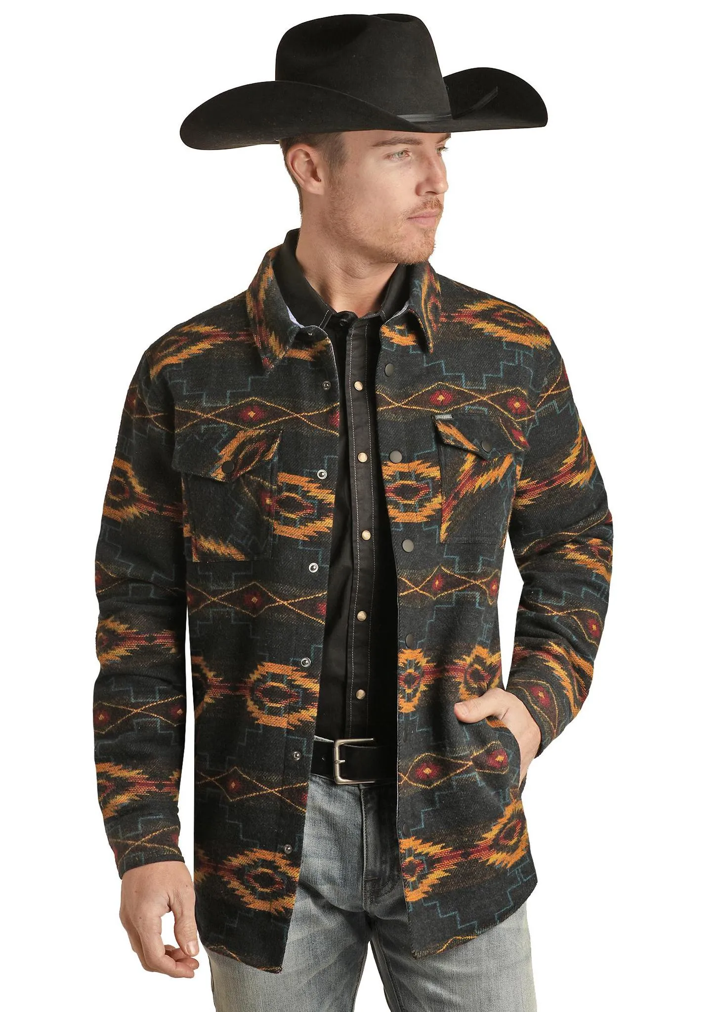 ROCK & ROLL DENIM MENS AZTEC JACKET