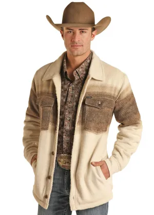 ROCK & ROLL DENIM MENS BORDER STRIPE SHIRT JACKET