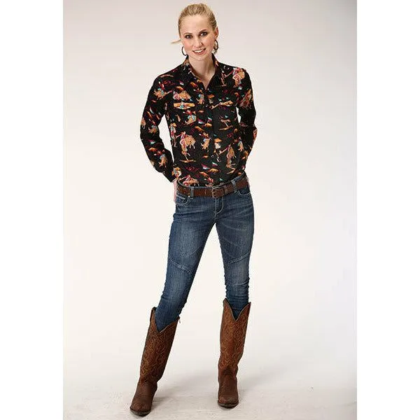Roper Long Sleeve Saddle Bronc Button Up