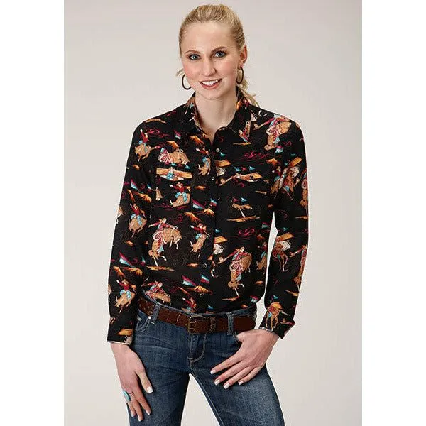 Roper Long Sleeve Saddle Bronc Button Up