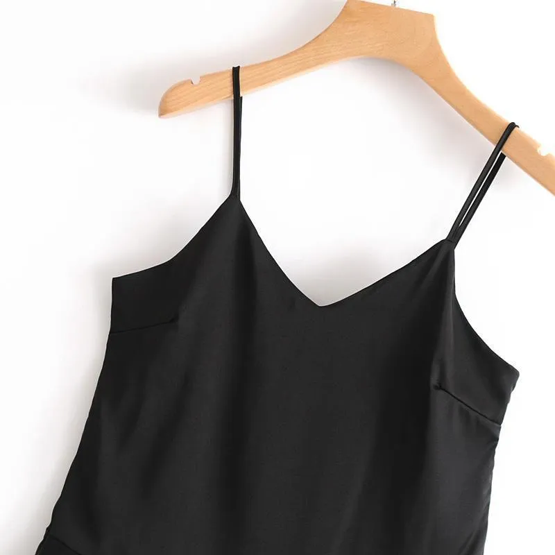 Ruffled V-Neck Crop Top