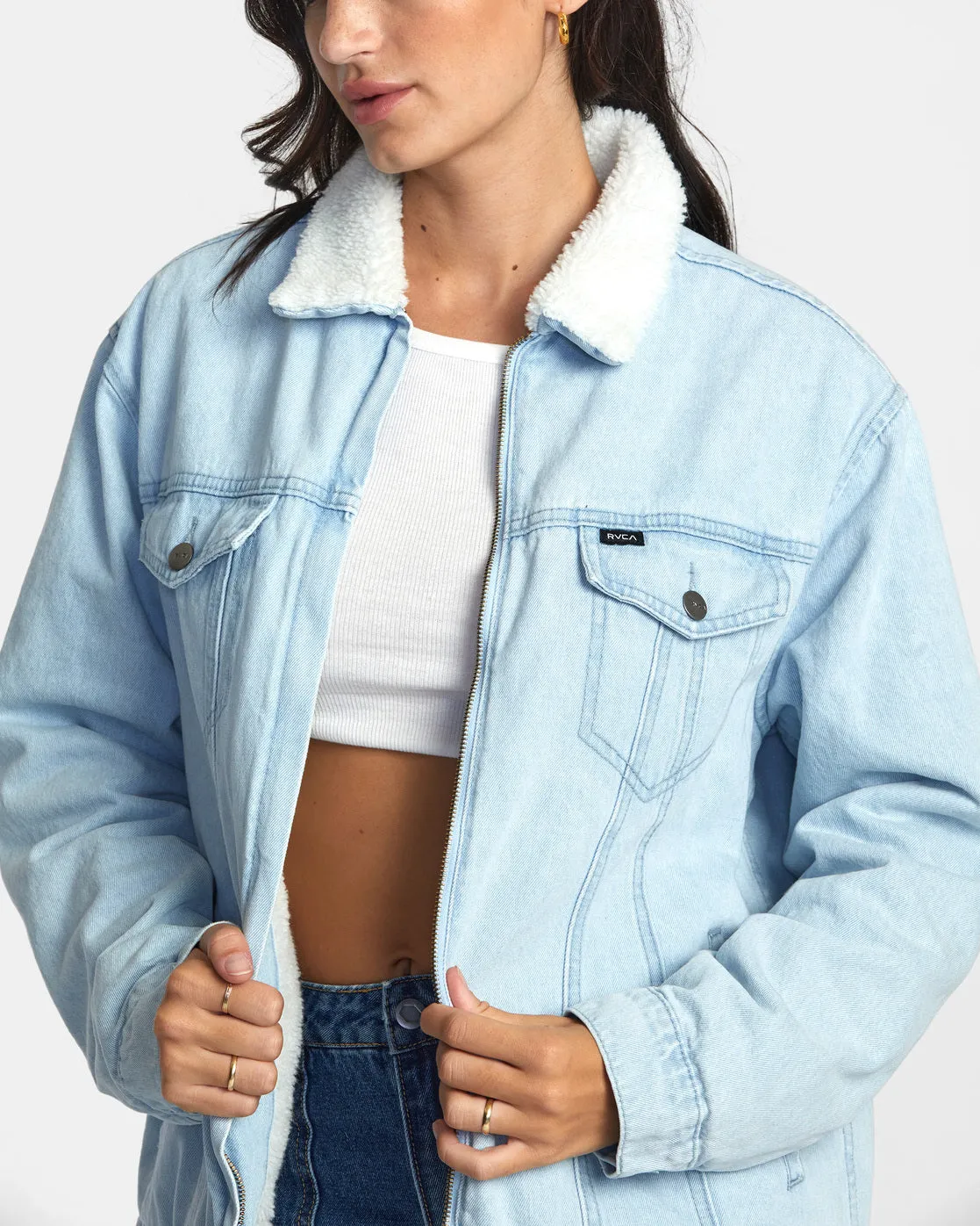 RVCA Womens Bonfire Denim Jacket