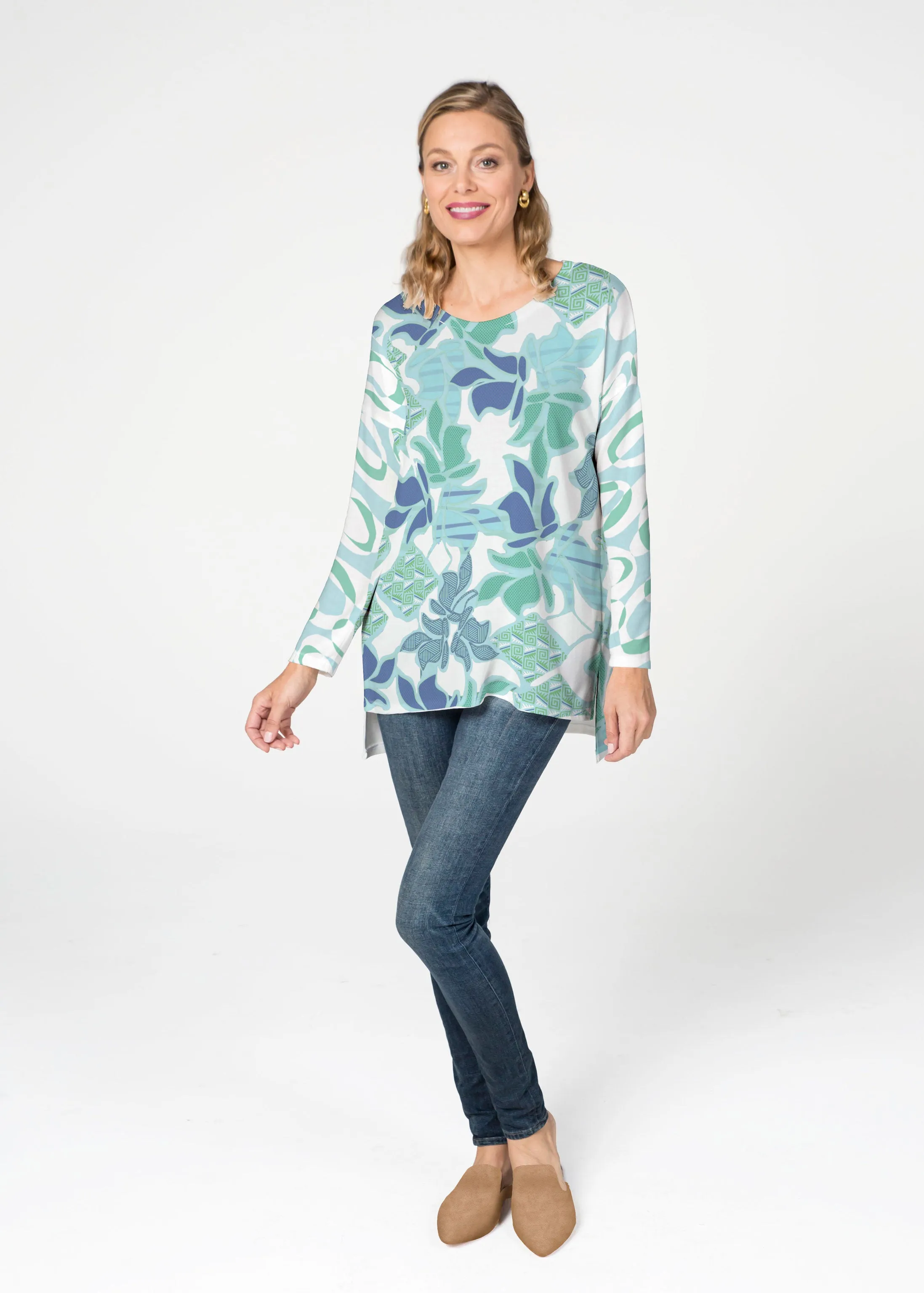 Sail Blue (8087) ~ Slouchy Butterknit Top